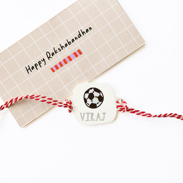 Personalised Name Rakhi | FOOTBALL PRINT