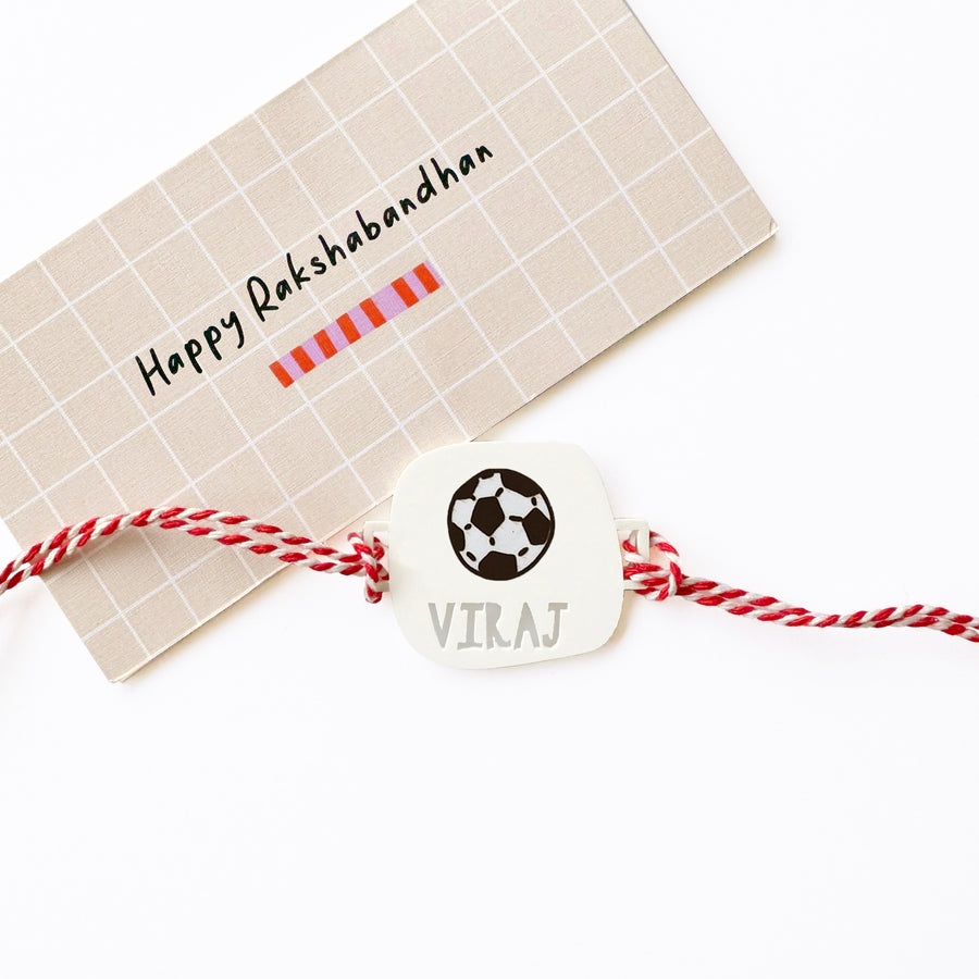 Personalised Name Rakhi | FOOTBALL PRINT