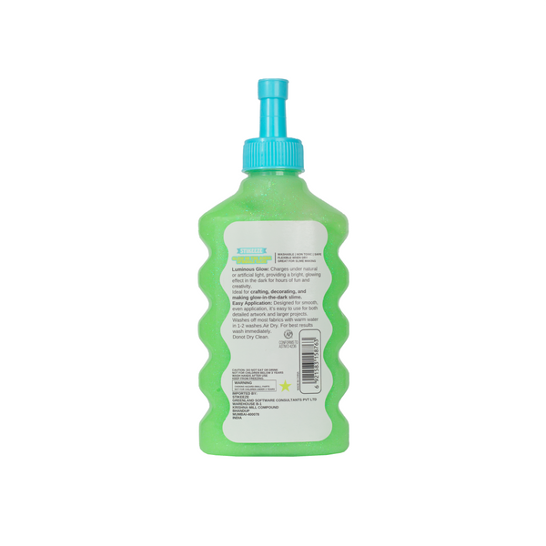 Stikeeze Glow in the Dark Sparkly Glue | Neon Green  | 177ML