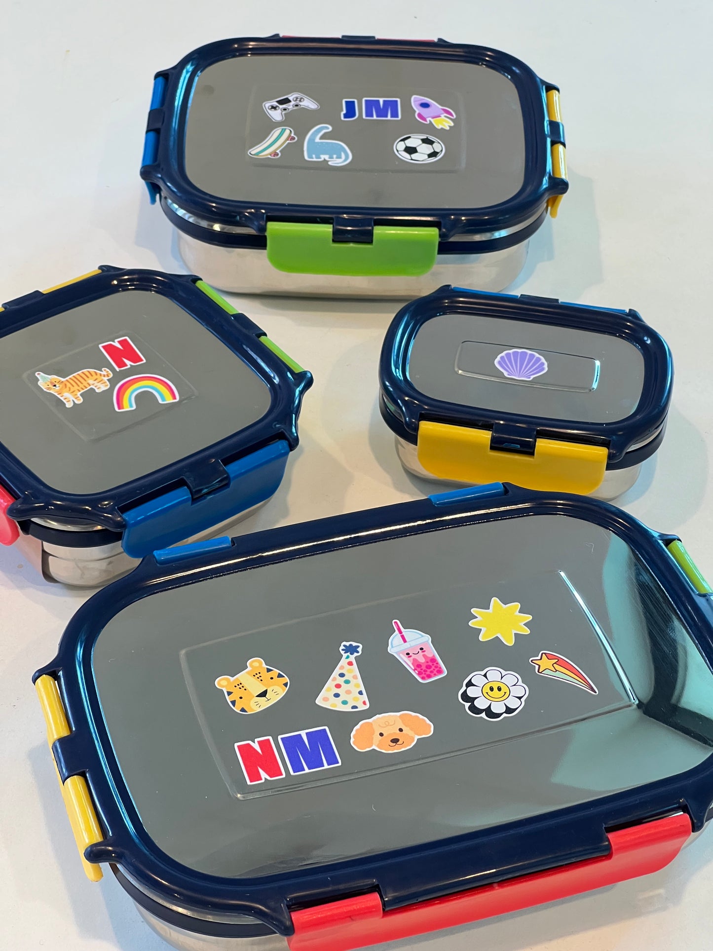 Mini Sticker Decals for Veigo Snack Box - Set of 4 Sheets