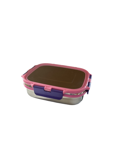 Veigo Medium Stainless Steel Snacks Box - Pink + Purple | Limited Edition