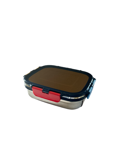 Veigo Medium Stainless Steel Snacks Box - Navy Blue | Rainbow Limited Edition