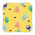 OUCHIE Adhesive Flex-Fabric Bandages | Assorted Shapes with Monster Party Prints | Colorful Resuable & Fun Tin Box | 48 Pack