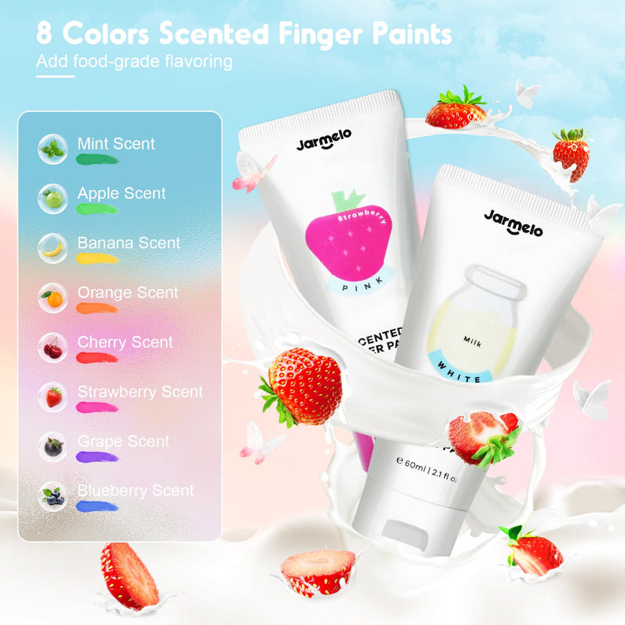 Jar Melo Scented Finger Paint-8 colors-Arts & Crafts-Jarmelo-Toycra