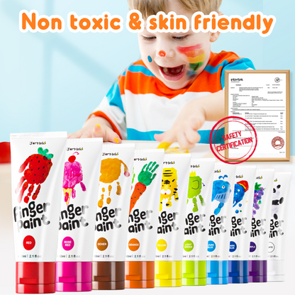 Jar Melo Washable Finger Paint Colors Set-Arts & Crafts-Jarmelo-Toycra