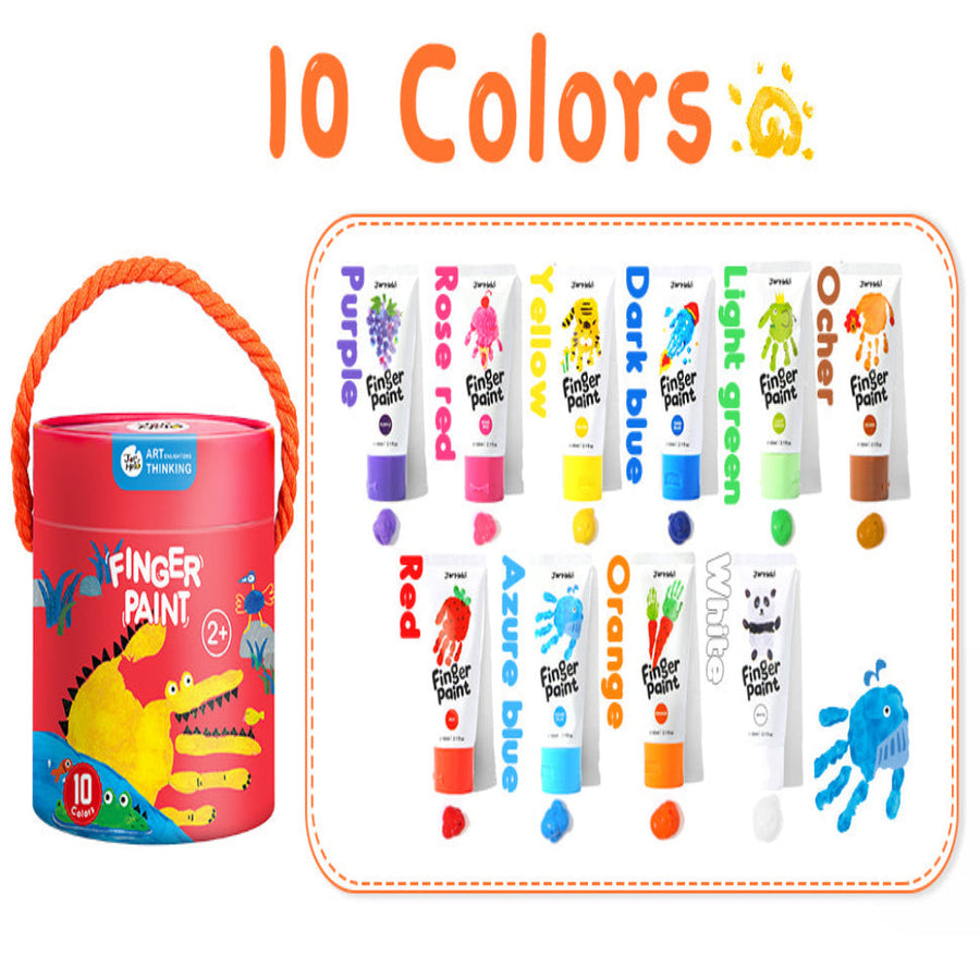 Jar Melo Washable Finger Paint Colors Set-Arts & Crafts-Jarmelo-Toycra