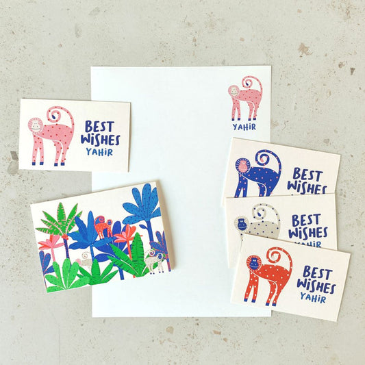 KIT - Personalised Stationery Set - Monkey