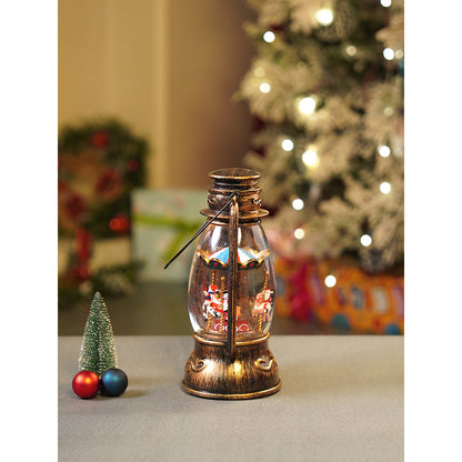Antique Look Lantern Carousel with Musical Glitter Water Light, Christmas Home Décor