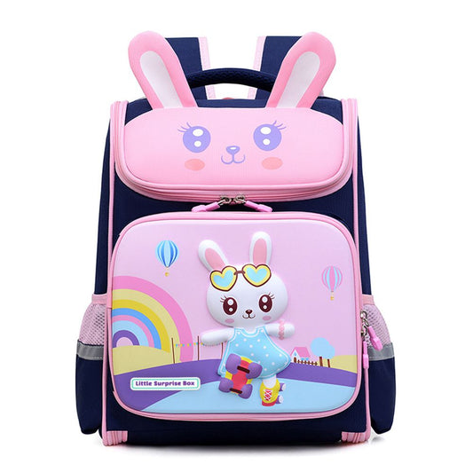 Little Surprise Box, Navy 2d Pop Rabbit School Backpack for Kids,5yrs - 8 yrs