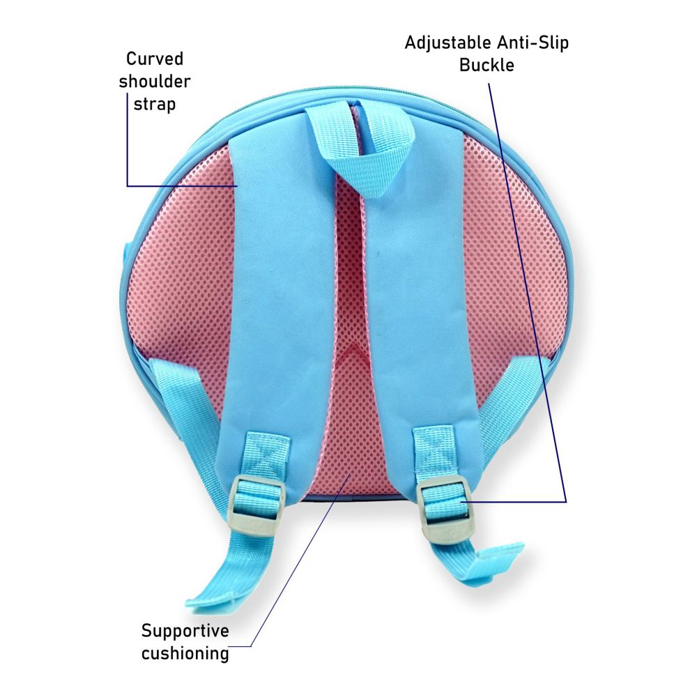 LittleSurprise Box, Mini Size Blue Shell Nursey and Early school Backpack for Pre toddlers, 2 years - 5 years