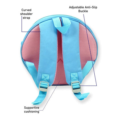 LittleSurprise Box, Mini Size Blue Shell Nursey and Early school Backpack for Pre toddlers, 2 years - 5 years