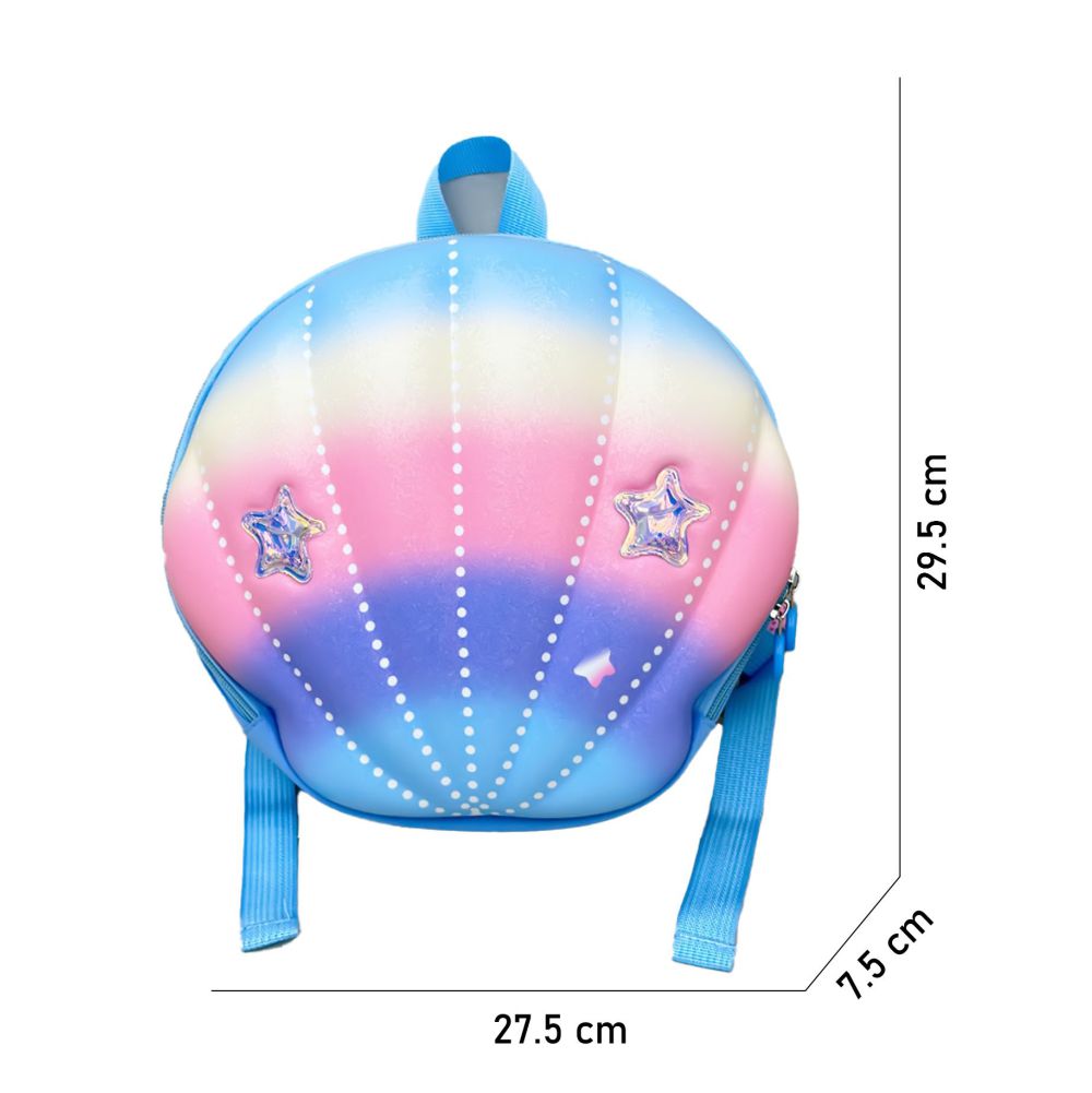 LittleSurprise Box, Mini Size Blue Shell Nursey and Early school Backpack for Pre toddlers, 2 years - 5 years