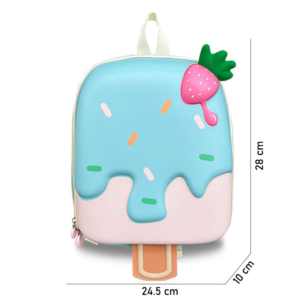 Little Surprise Box, Mini Size Blue Icecream Nursery and Early School Backpack for Pre Toddlers, 2 years - 5 years
