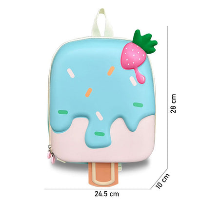 Little Surprise Box, Mini Size Blue Icecream Nursery and Early School Backpack for Pre Toddlers, 2 years - 5 years