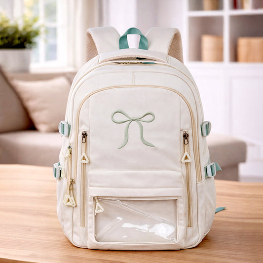 Ivory Bow Multi-Pocket School Backpack for Kids & Teens
