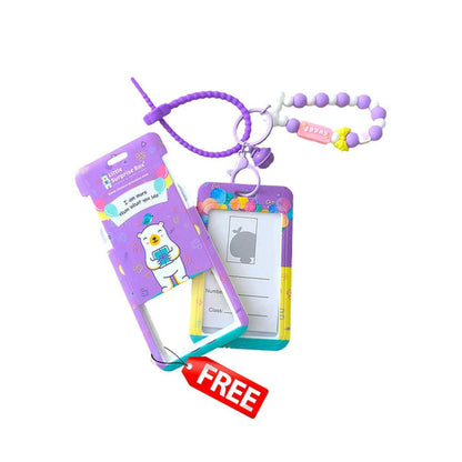 Little Surprise Box, Sky Blue & Purple LSB Monogram kids School Backpack, 6yrs - 10yrs