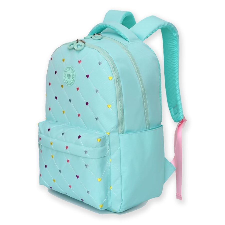 Little Surprise Box, 3pcs Mint Mini Heart Matching Backpack, Lunch Bag and Stationery Pouch