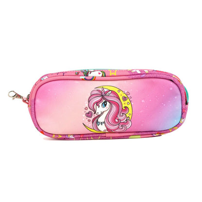 Little Surprise Box,3pcs Moonlit Unicorn Matching Backpack,Lunch Bag and Stationery Pouch,5yrs - 9yrs