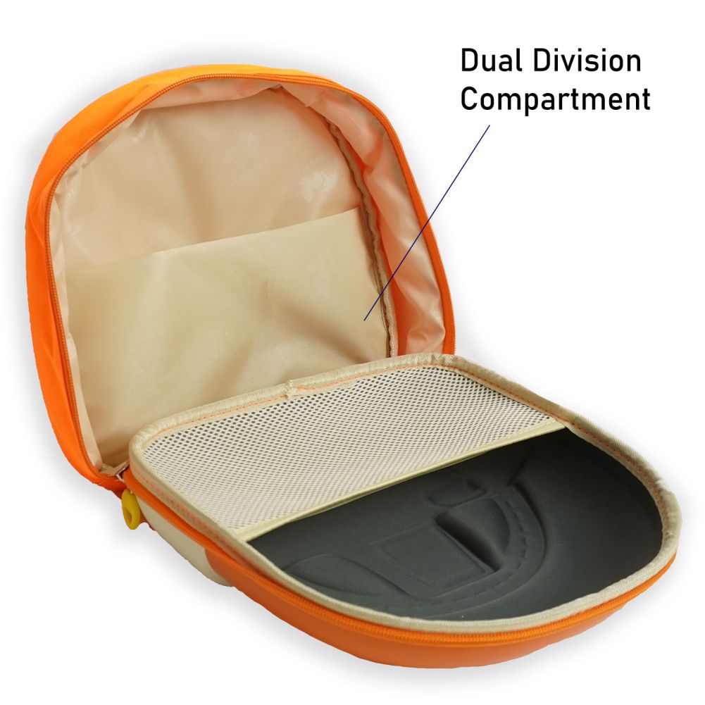 Little Surprise Box, Mini Size Orange Car Nursery and Early School Backpack for Pre Toddlers, 1 year- 4 years