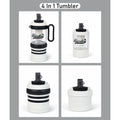 Black White 4 in one Water Bottle  infuser & mini snack box for teens and Adults, 1000ml