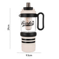 Black White 4 in one Water Bottle  infuser & mini snack box for teens and Adults, 1000ml