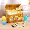 15 pcs Yellow Blessed Home cane basket Nuetral gender Newborn Hamper/Giftbox set for Newborn Baby Girl/Boy ,0-6 months