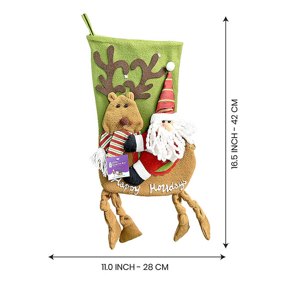 2 pcs set of Knot Legs Santa & Snowman big size Christmas Stockings for Christmas Décor