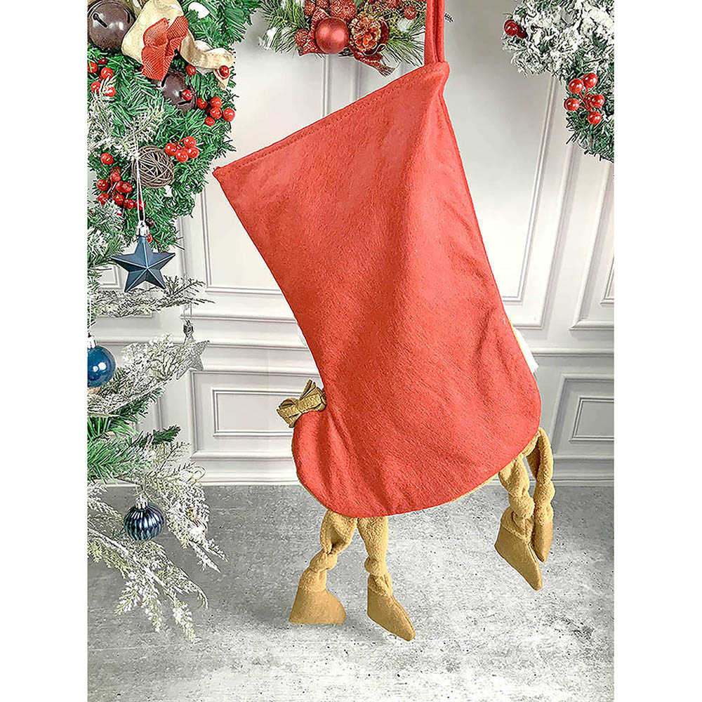2 pcs set of Knot Legs Santa & Snowman big size Christmas Stockings for Christmas Décor