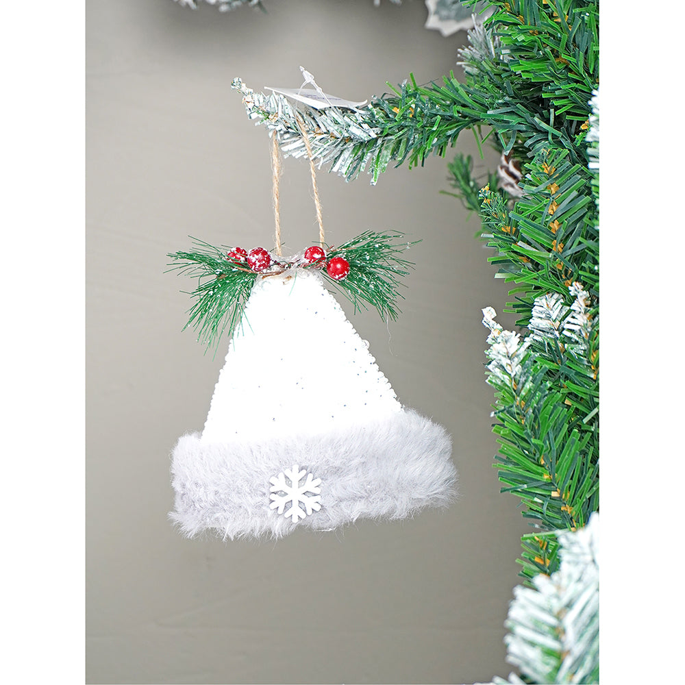3 pcs Silver Furry Winter Accessories themed Christmas Tree Ornaments