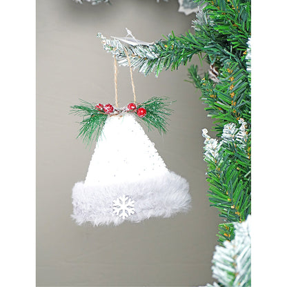 3 pcs Silver Furry Winter Accessories themed Christmas Tree Ornaments