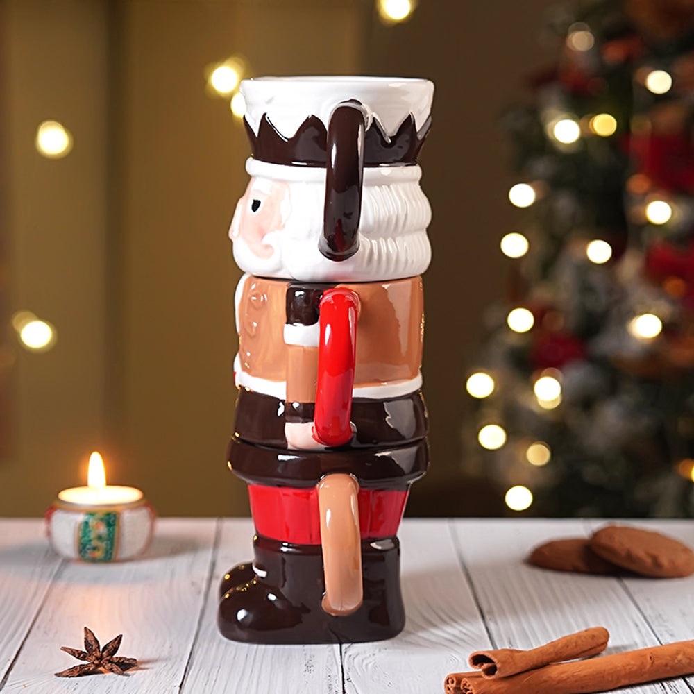Nutcracker themed 3pcs Hot chocolate and Coffee chrsitmas Mugs Set.