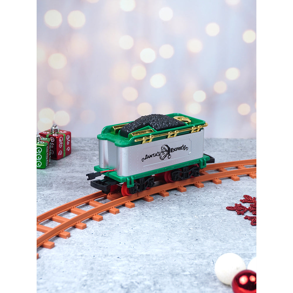 52pcs  Classic  electric Train Track set with Light and Sound for Christmas Tree Base Decor