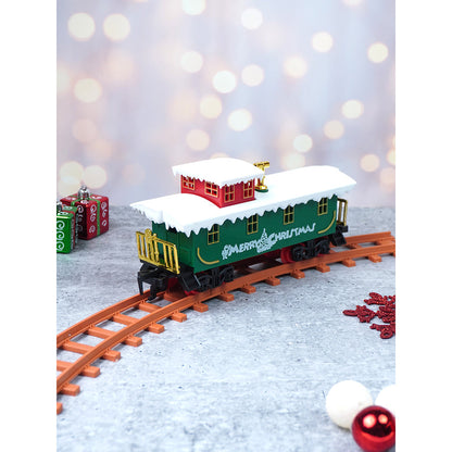 52pcs  Classic  electric Train Track set with Light and Sound for Christmas Tree Base Decor