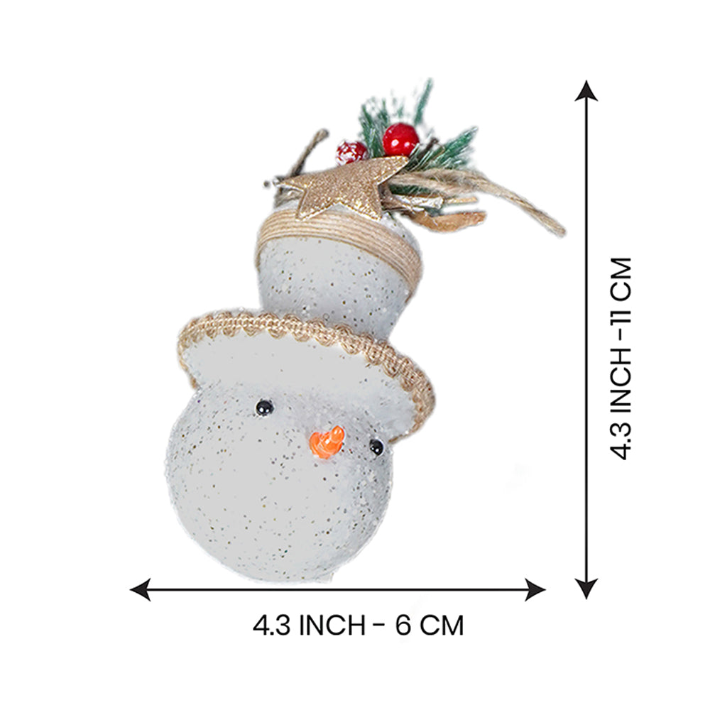 5 pcs Double Glitter Jute themed Christmas Tree Ornaments