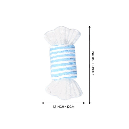 6 pcs Pastel Blue double Candy land themed Christmas Tree Ornaments