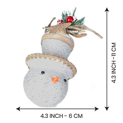 5 pcs Glitter Jute themed Christmas Tree Ornaments