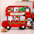 7 Pcs Premium Christmas Gift Combo Set– Red Bus Tin with Notebook, Elf Hat, Wrist Band & Accessories