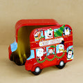 7 Pcs Premium Christmas Gift Combo Set– Red Bus Tin with Notebook, Elf Hat, Wrist Band & Accessories
