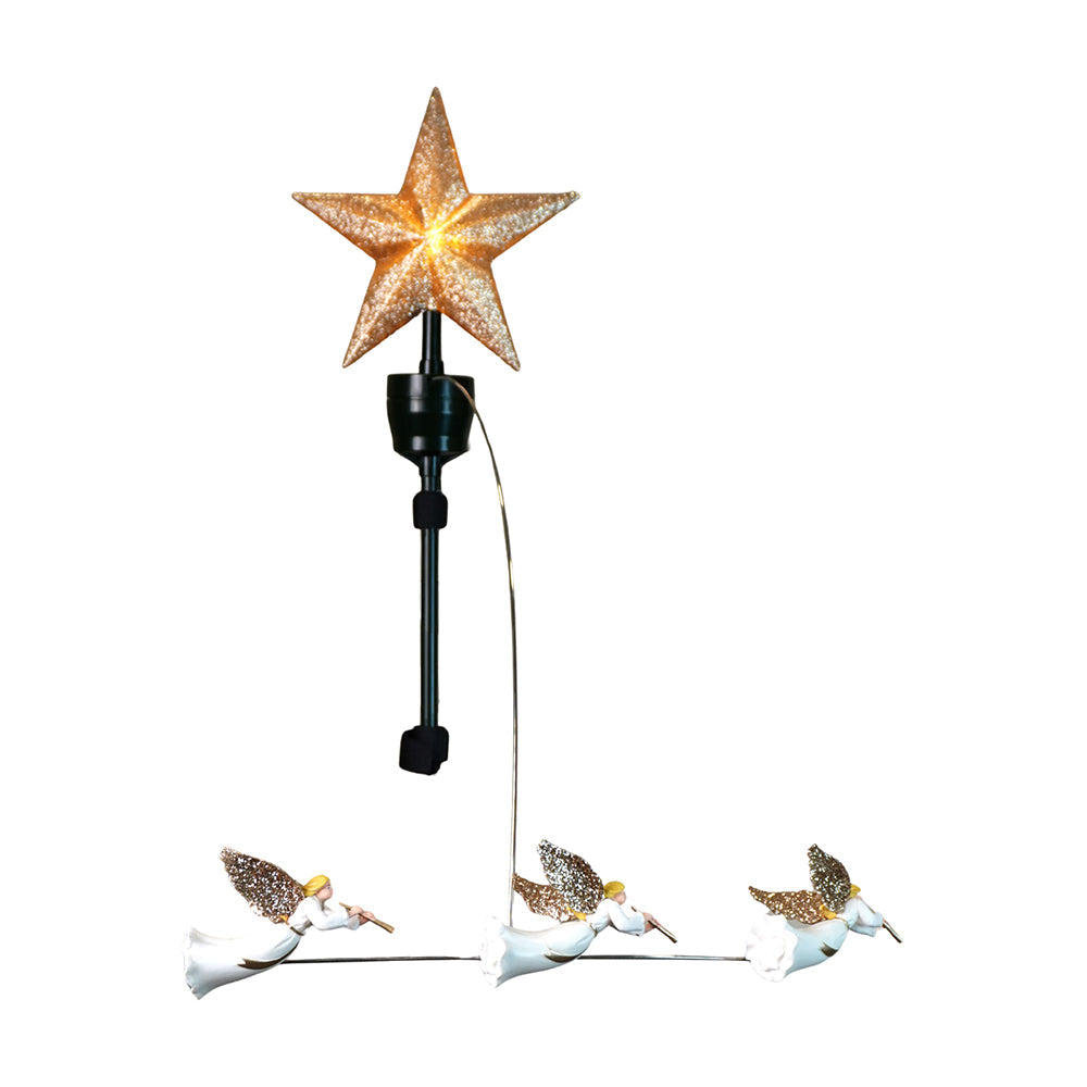 Three Angels rotating Christmas Tree animated Topper