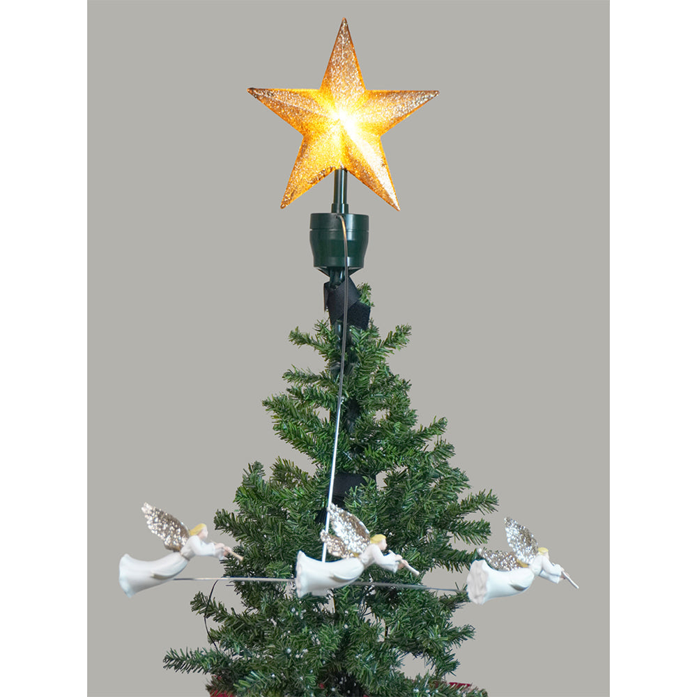 Three Angels rotating Christmas Tree animated Topper