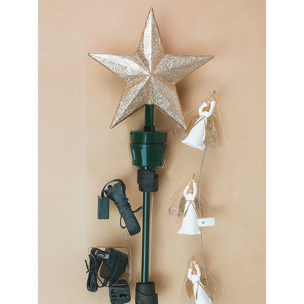 Three Angels rotating Christmas Tree animated Topper