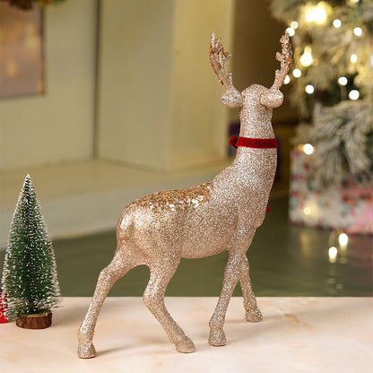 15 inches Bronze sequence Reindeer Christmas Décor and Decoration