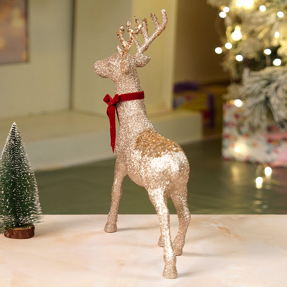 15 inches Bronze sequence Reindeer Christmas Décor and Decoration