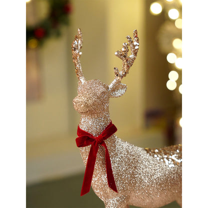 15 inches Bronze sequence Reindeer Christmas Décor and Decoration