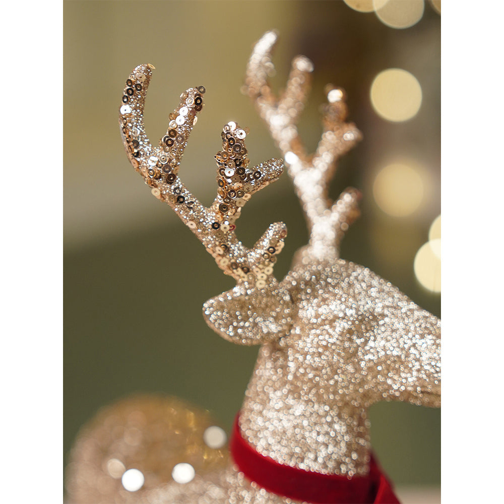 15 inches Bronze sequence Reindeer Christmas Décor and Decoration