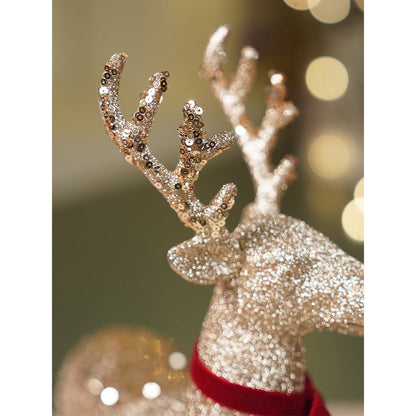 15 inches Bronze sequence Reindeer Christmas Décor and Decoration