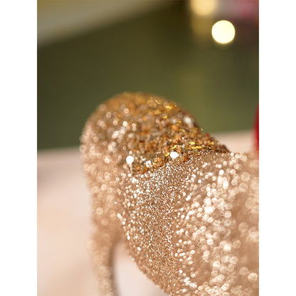 15 inches Bronze sequence Reindeer Christmas Décor and Decoration