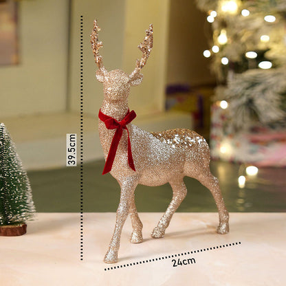 15 inches Bronze sequence Reindeer Christmas Décor and Decoration