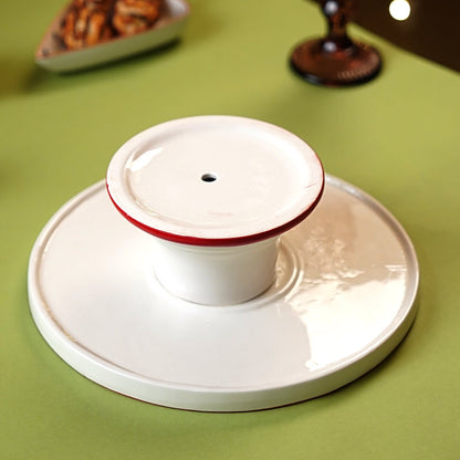 Ceramic Desert Cake Stand, Christmas theme.