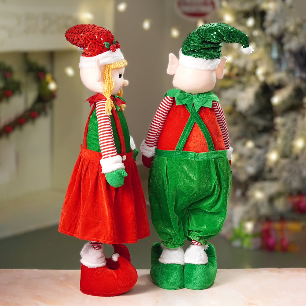 2pcs Combo of Mr & Mrs Naughty Elves  Christmas Table & Home Décor